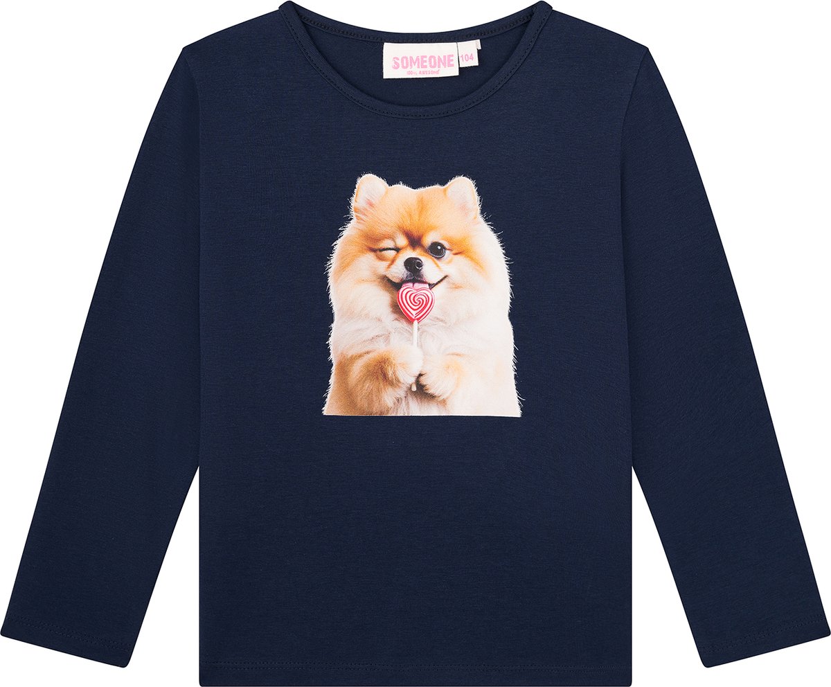 Someone MAGALI-SG-03-J Meisjes T-shirt - NAVY