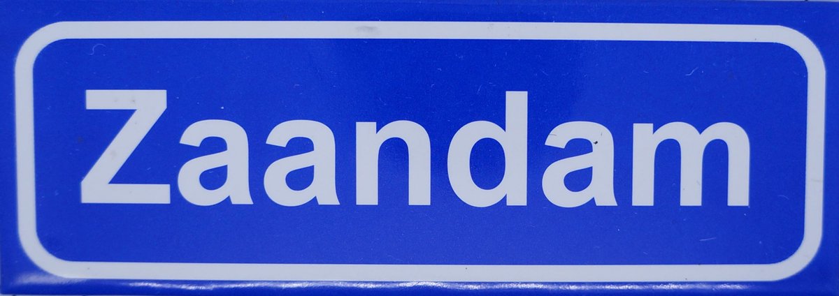 Souv© - magneet plaatsnaambord Zaandam