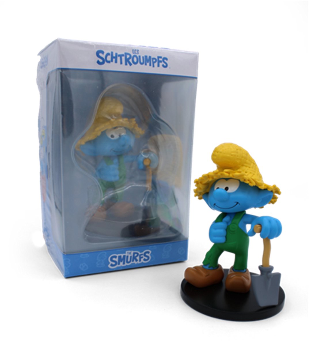 Blue Resin - Boerensmurf - De smurfen smurf decoratief beeldje - 11 cm