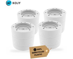 KOJY Wasmachine Trillingsdempers - Verhoger - 8 Stuks - Stapelbaar - Wit - voor Wasmachine en Wasdroger