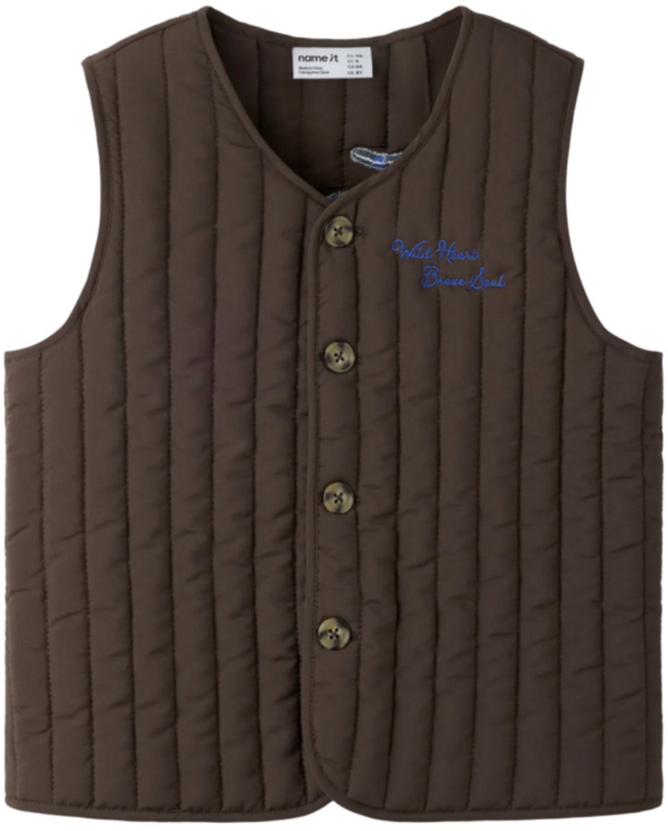 Name It - Gilet - Vest - NMMLEON - Chocolate Brown - Maat 86