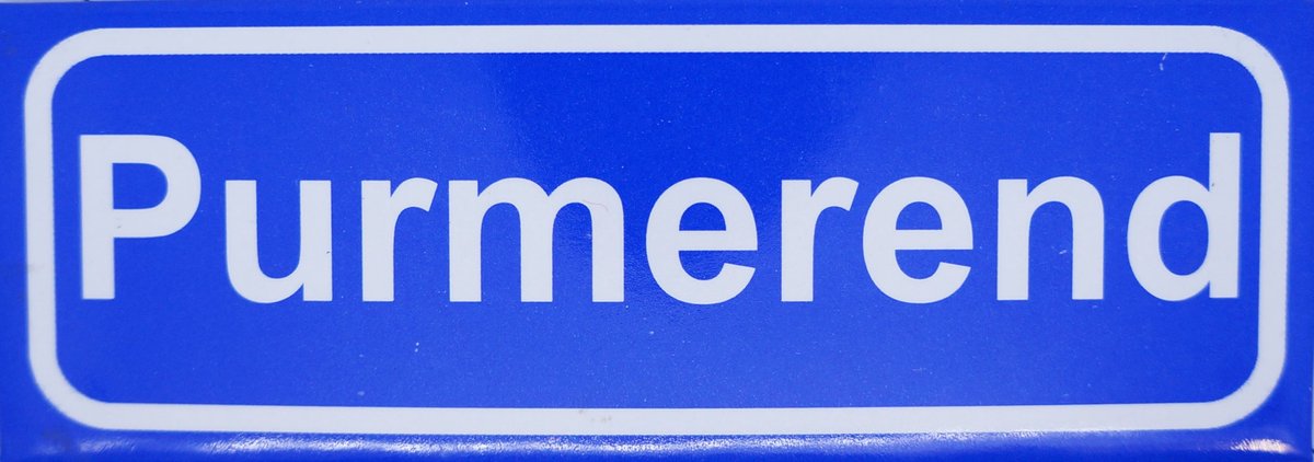 Souv© - magneet plaatsnaambord Purmerend