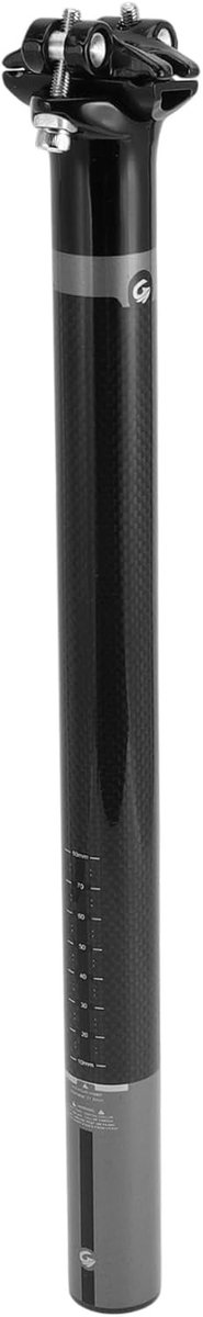 Schokabsorberende Fiets Zadelpen van Koolstofvezel voor Comfortabel Fietsen 31.6x400mm in Zwart en Grijs