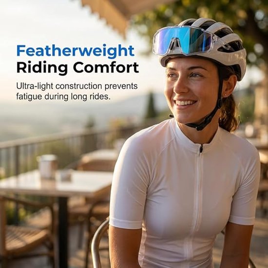 Unisex fietszonnebril, UV400 meekleurende gepolariseerde veiligheidsbril, sportzonnebril (transparant groen). van Unisex. — afbeelding 5