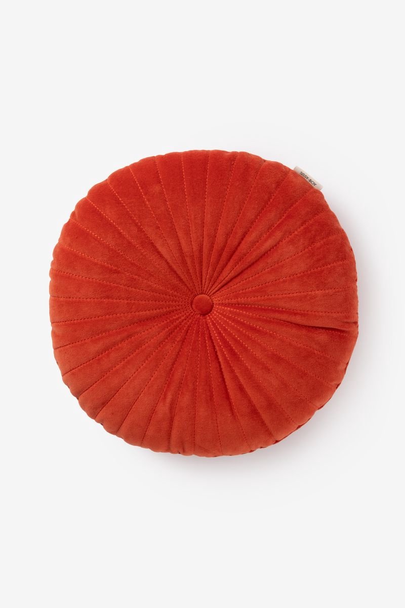 Sissy-Boy - Rood rond velvet kussen