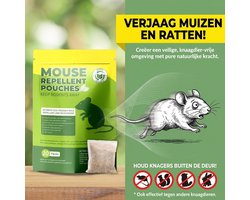 Diya Rattenverjager & Muizenverjager - 10 Stuks - Afweermiddel met Natuurlijke Pepermuntolie - Diervriendelijk - Effectief tegen Muizen, Ratten, Spinnen, Kakkerlakken & Ongedierte - Binnen & Buiten