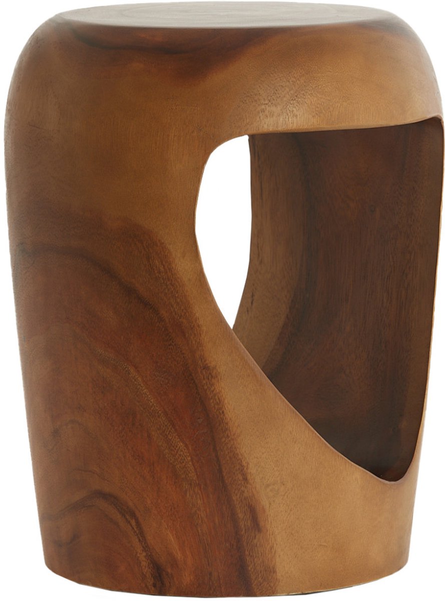 Light & Living Bijzettafel Morrito Suarhout, 35cm - Bruin - Rond