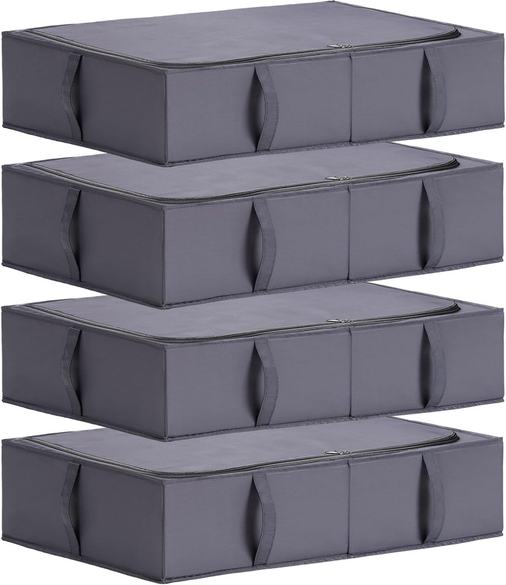 Opbergbox onder het bed - Duurzaam polyester - Wasbaar - Opvouwbaar - Voor kleding en beddengoed