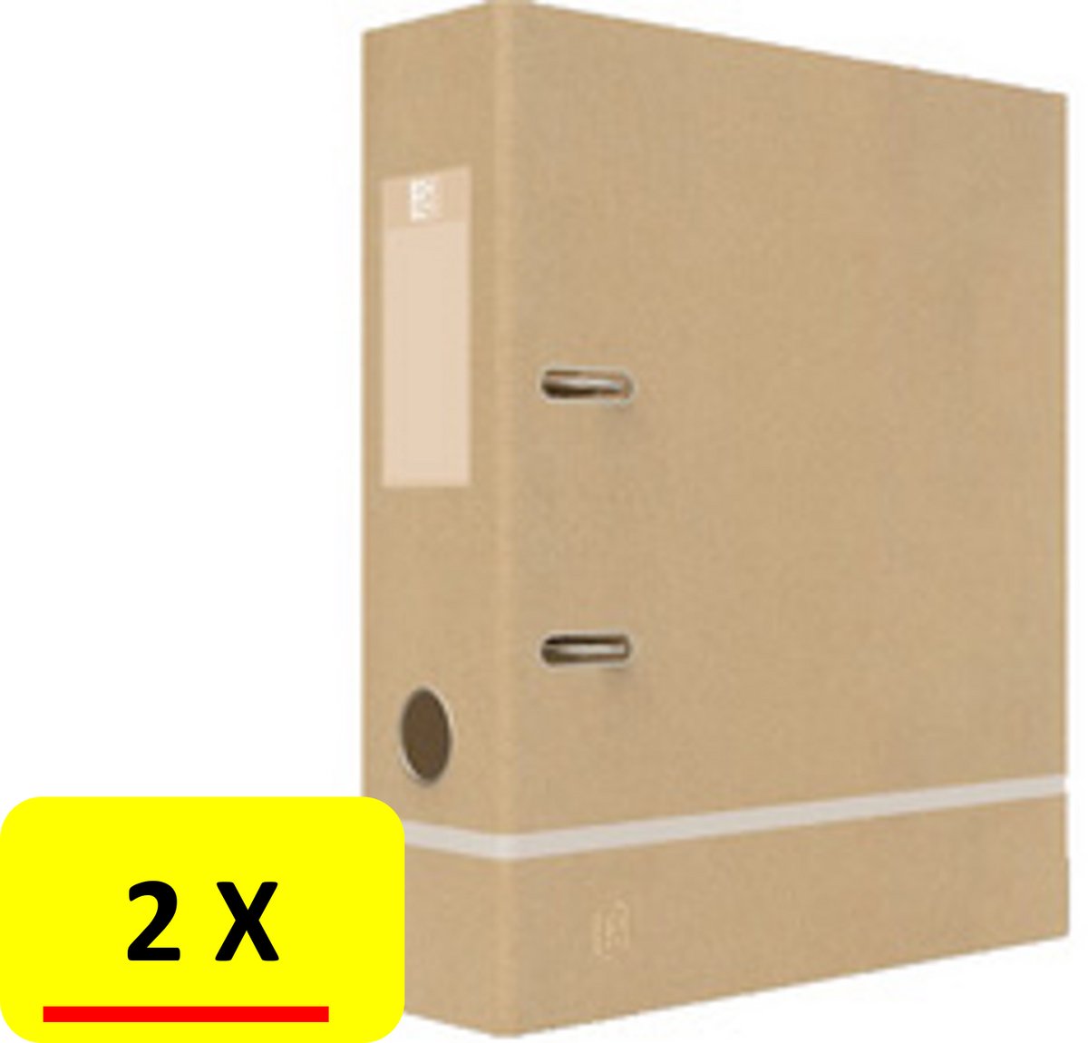 2 x Oxford Touareg - ordner - A4 - 80mm - karton - naturel wit