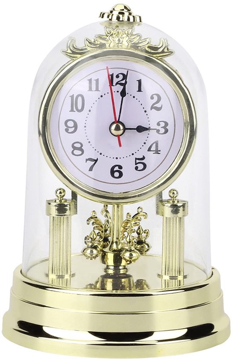 Europese retro-stijl woonkamerklok stille antieke tafelklok woondecoratie klok decoratie huis ornament (goud)(goud)