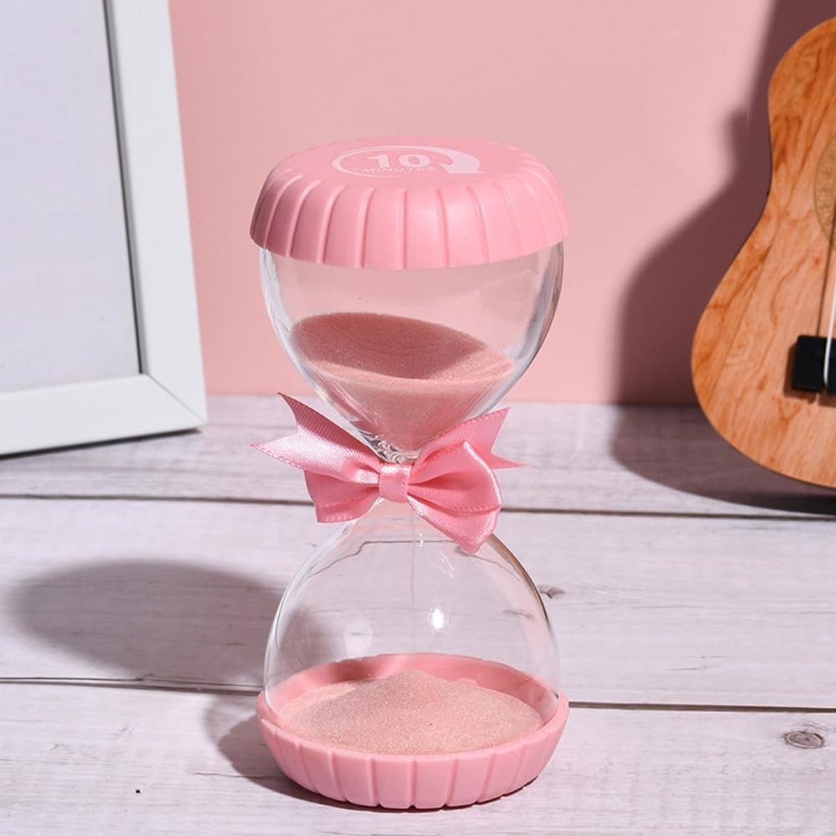 Decoratieve zandtimer van 10/15/30 minuten met geluidseffect, mini-bureauklok voor klaslokaal, thuiskantoor en spelletjes, ideaal als tijdsindicator en ornament