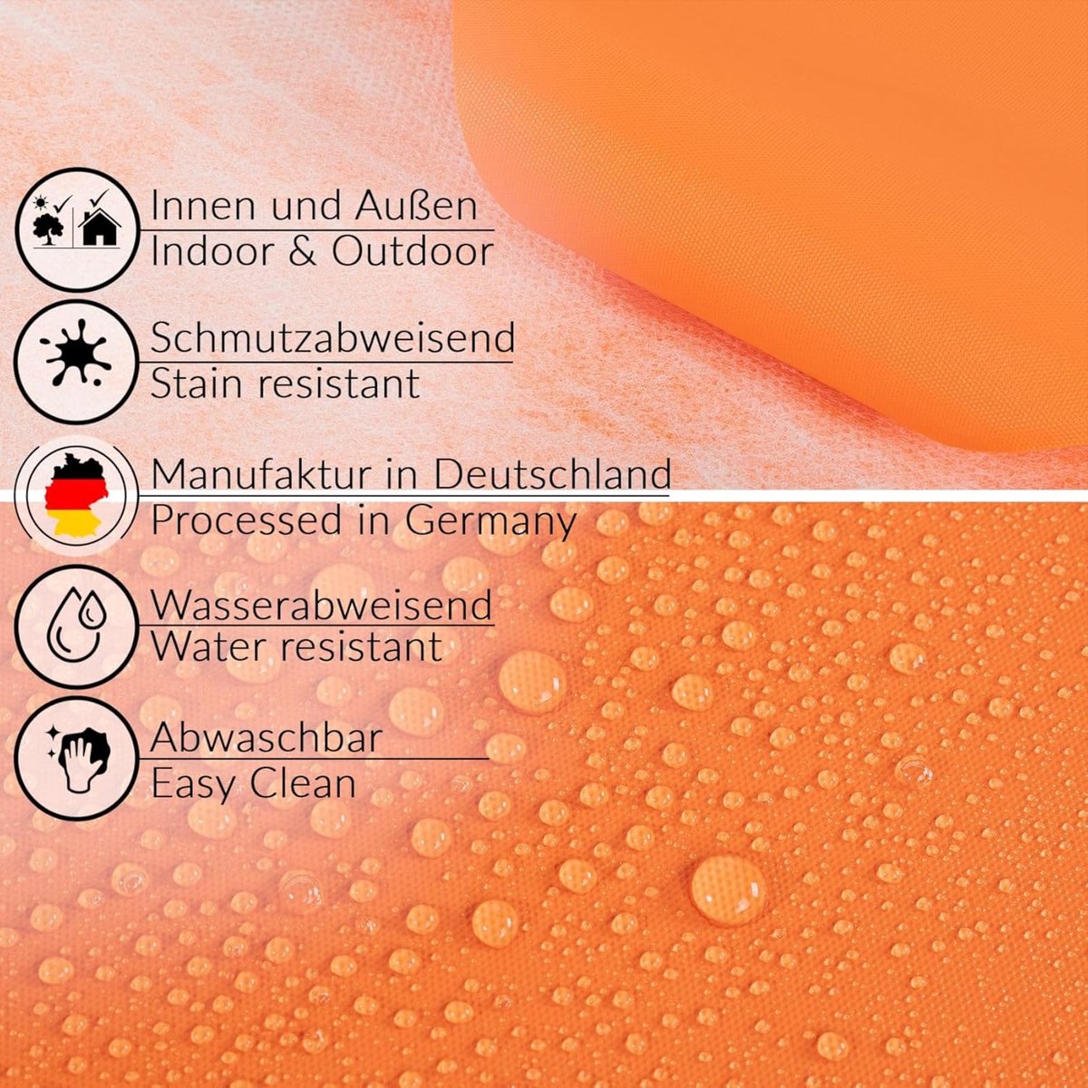 Tafelkleed Wasdoek - Tafelzeil Afwasbaar - Tafel Beschermen - Waterafstotend - 260 x 140 cm - Oranje