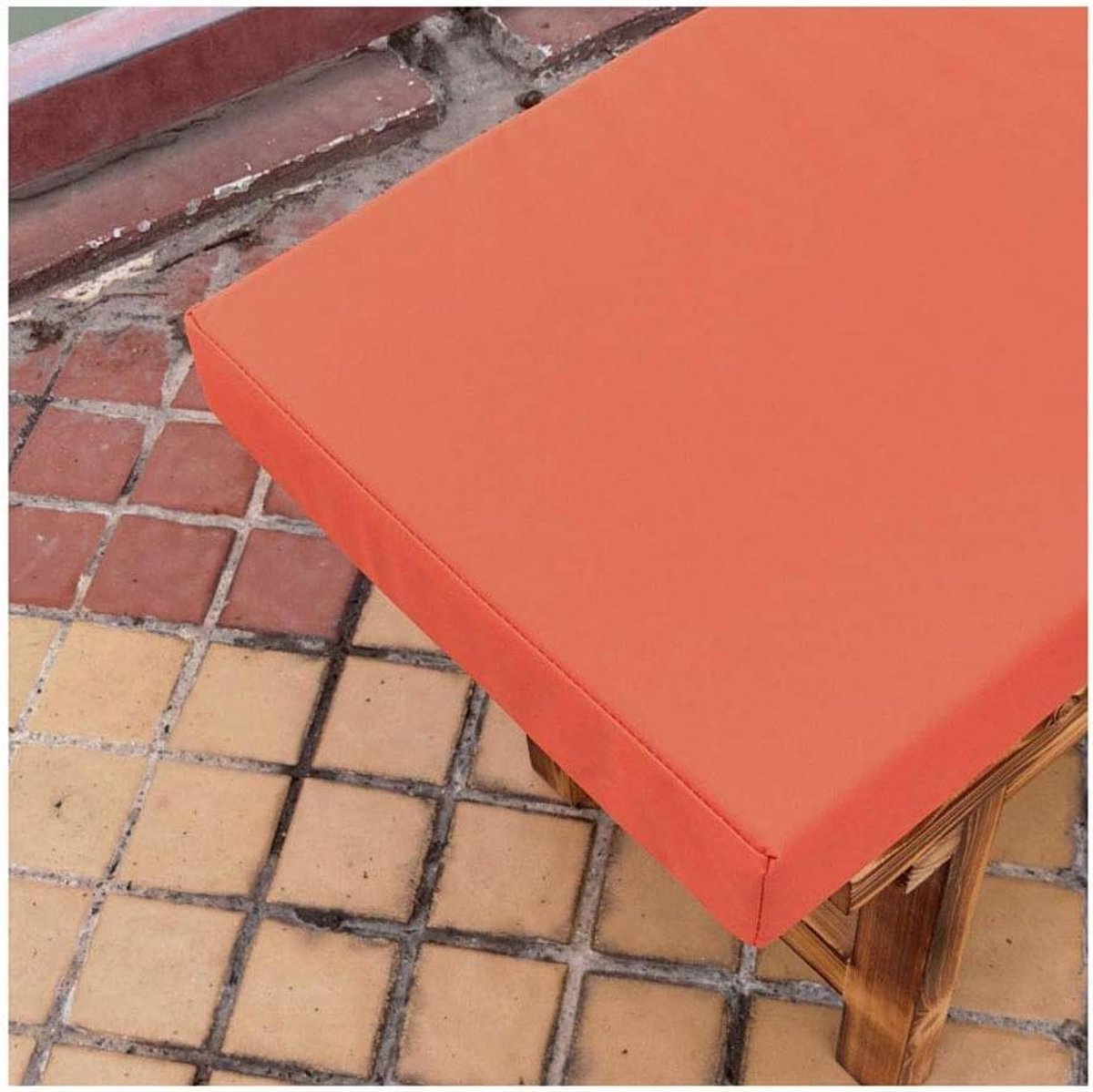 Sofa Kussen - Bankkussen Tuinkussen - Buiten Zitten - Waterproof Stof - 200x40x5cm - Oranje