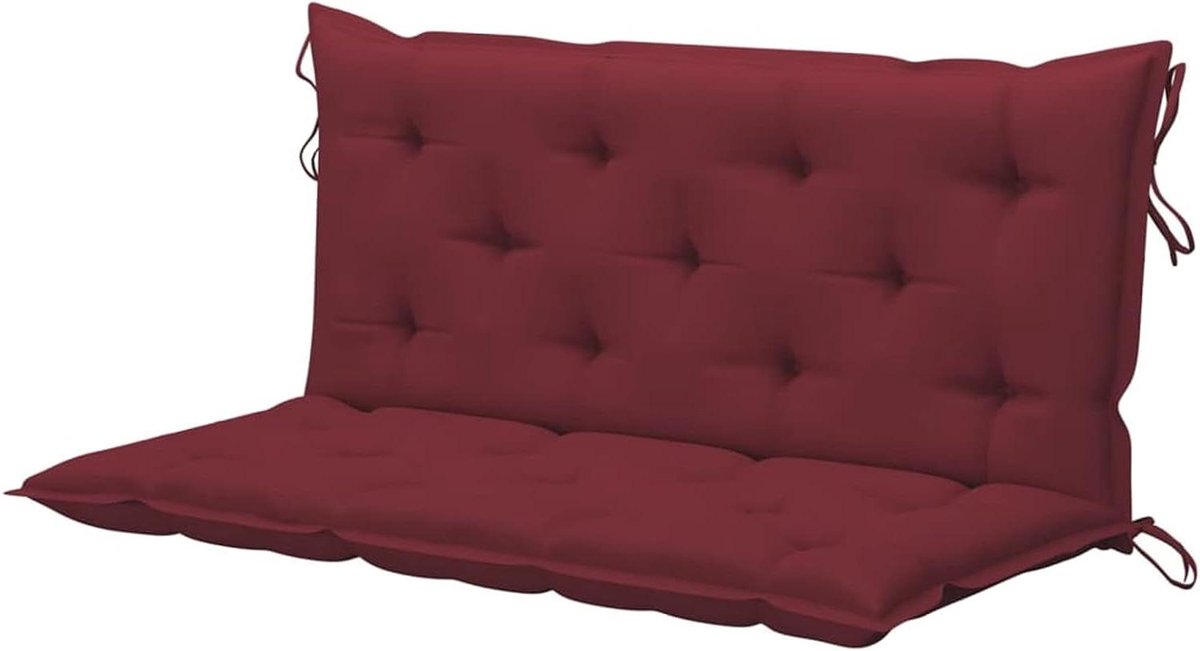 Schommelkussen - Bankkussen Zitkussen - Buiten Ontspannen - Weerbestendig - 120 x 50 cm - Wijnrood