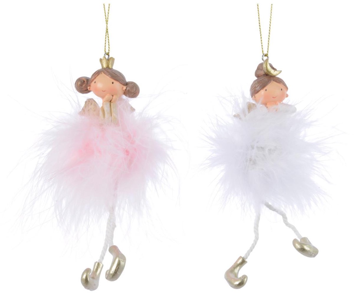 Decoris kersthanger engel polyresin kerstboomversiering 14cm.