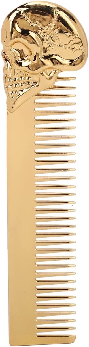 Zinklegering Kammen met Doodskoppatroon voor Haar en Baard - Professionele Haarstylingshulpmiddelen voor Thuis en Salongebruik