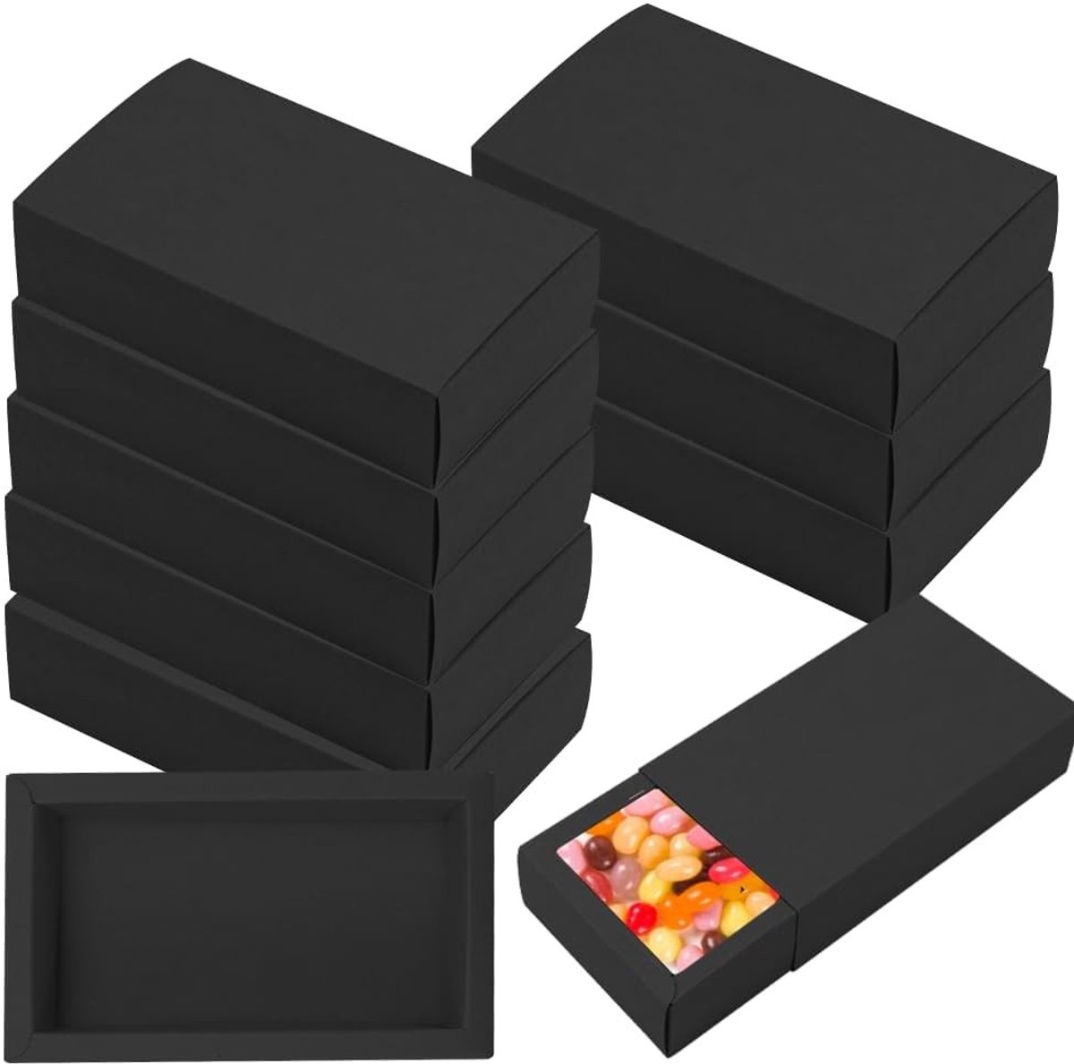 Kraftpapier ladebox set van 18 stuks voor opbergruimte, organisatie en creatief gebruik