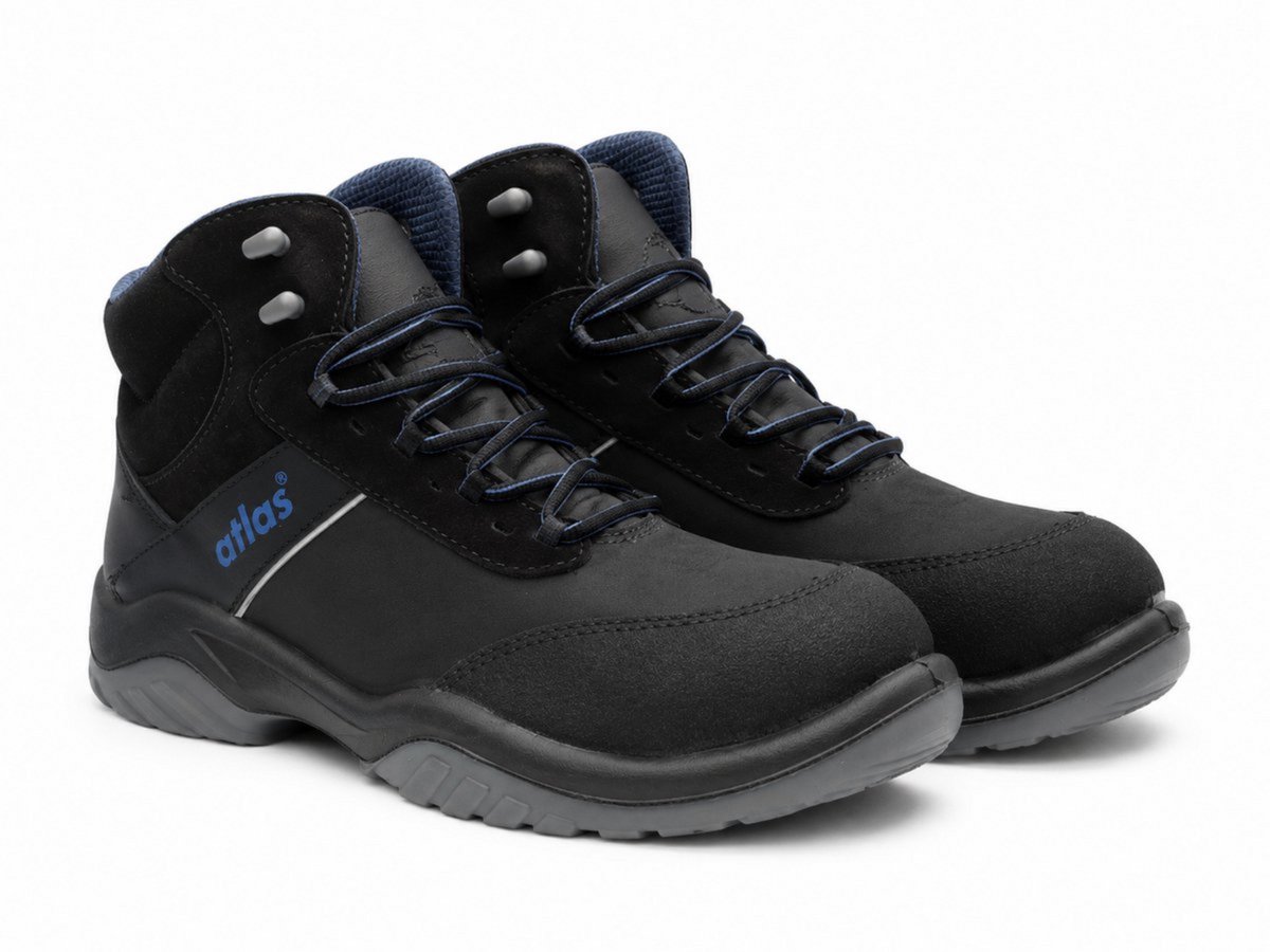 Atlas Alu-Tec 675 XP S3 Veiligheidsschoenen – Hoge Werkschoenen – Aluminium Neus – Metaalvrije Antiperforatie – Zwart – Maat 39