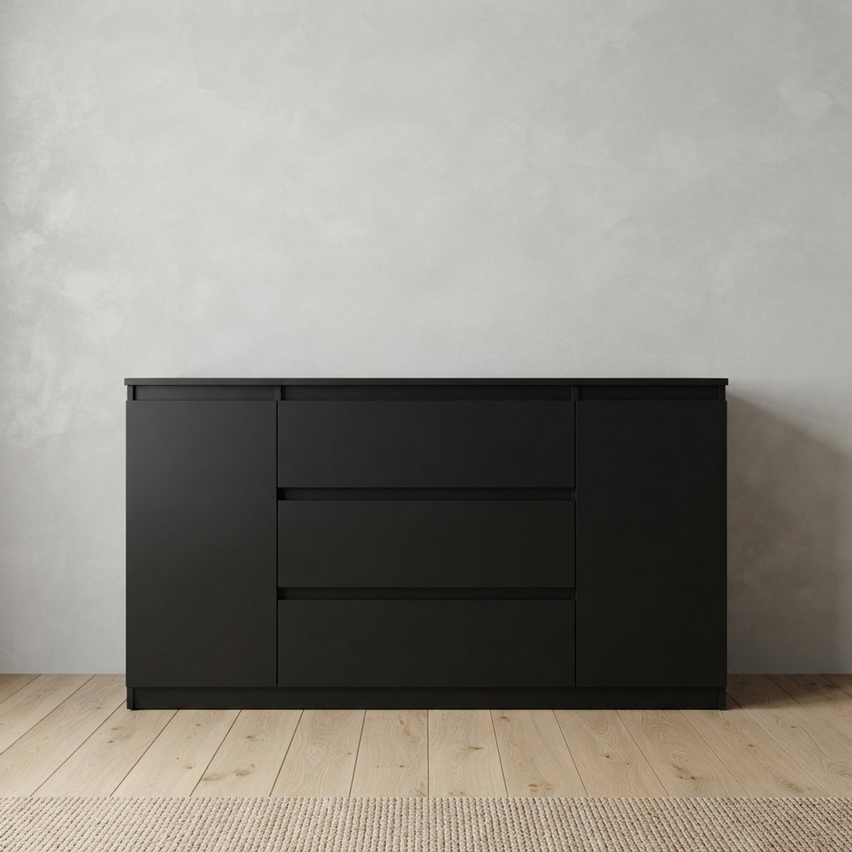 Ladekast - 120x78x39 cm - Zwart - Novihome