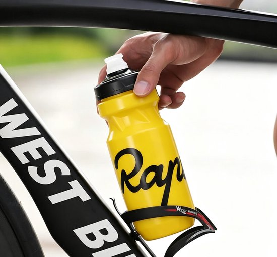 Bidon 610ml Fiets - Geel - Lichtgewicht Sportfles BPA-vrij - Fitness Waterfles - Geschikt voor Alle Bidonhouders - Vaatwasbestendig - Shakebeker - Recyclebaar & Sterk - Fietsaccessoires — afbeelding 4
