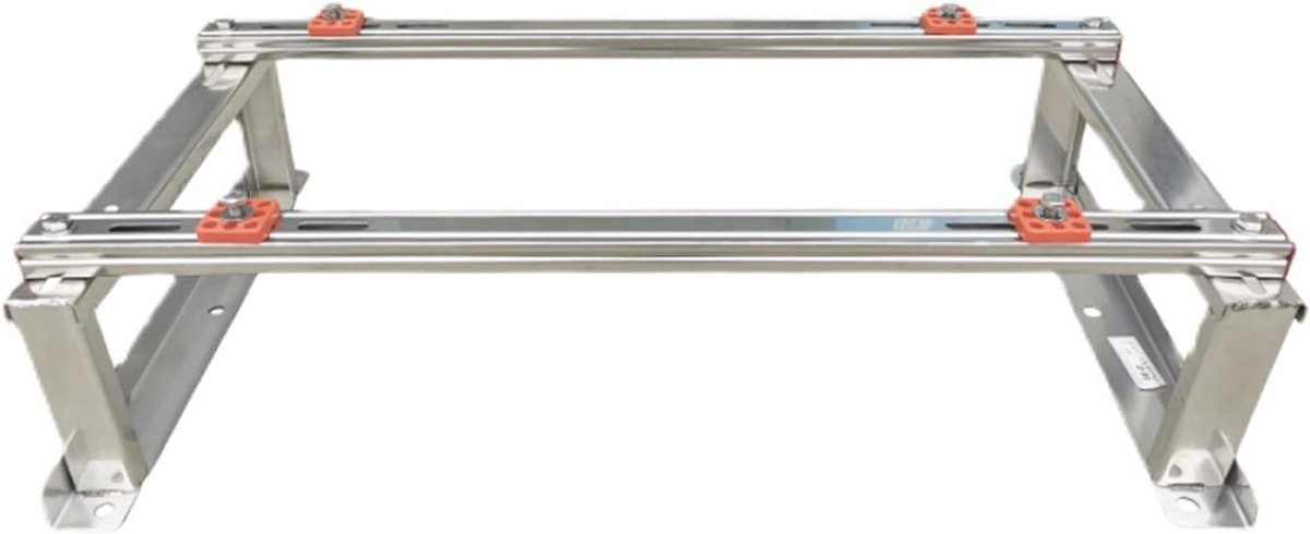 Warmtepomp Bodemsteun - Condensor Beugel - Airco Buiten - Schokbestendig Ontwerp - 485 Pond - Zilver