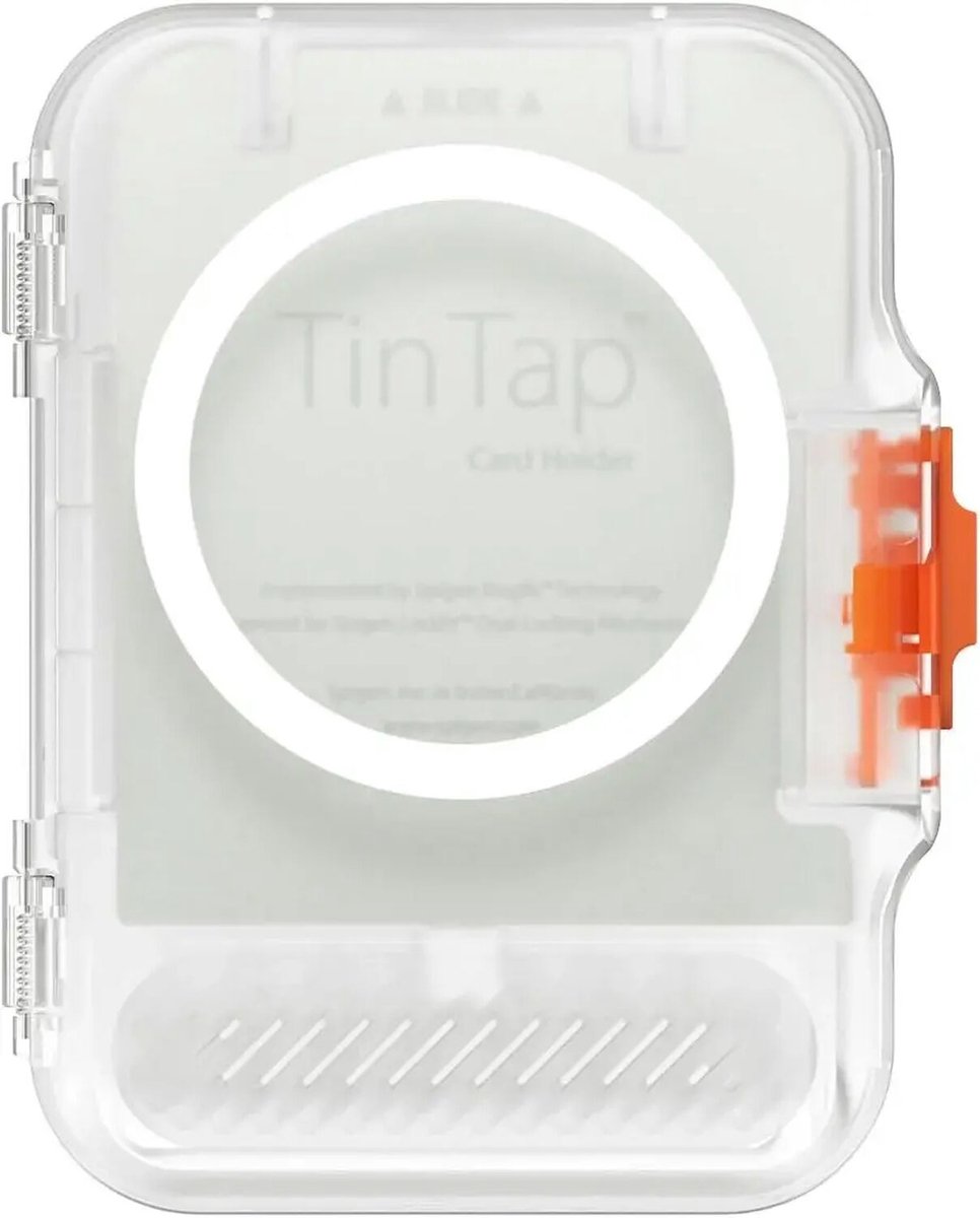 Spigen TinTap Magfit+ Kaart Houder tot 7 Kaarten Compatibel met MagSafe Frost Clear