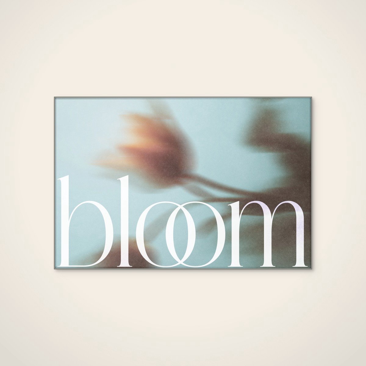 Akoestisch schilderij - 120 x 80 cm - Dreamy Floral Blur van Treechild - Abstracte wanddecoratie - zilver textielframe