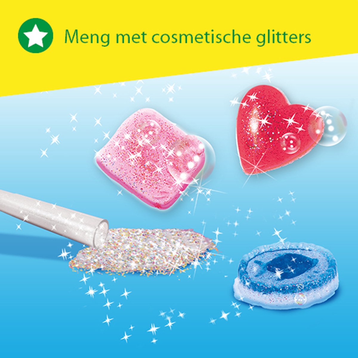 SES Creative Zeepjes Gieten met Glitter en Gietvormen - Voor Meisjes vanaf 7 Jaar - Experimenteerset - Zeep Maken - Schoencadeautjes Sinterklaas — cadeau in Spellen & Speelgoed - foto 5