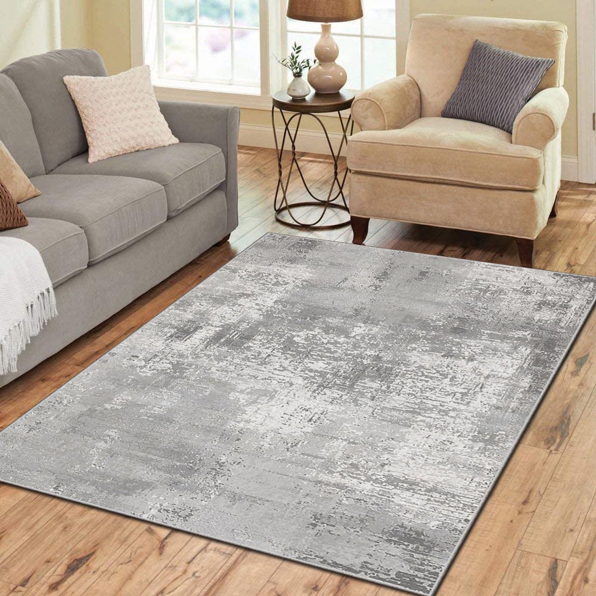 Zeo Wood - Vloerkleed - Tapijt Woonkamer - Vloerkleed 160*230 cm - Anti Slip - Machinewasbaar