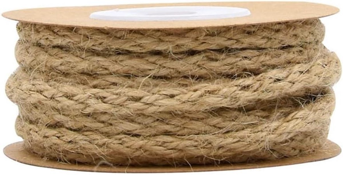 Kleurvolle Jute Touw van 10 Meter, 5 mm Dikke, Geschikt voor Creatieve Projecten, Tuinieren en Verpakkingen