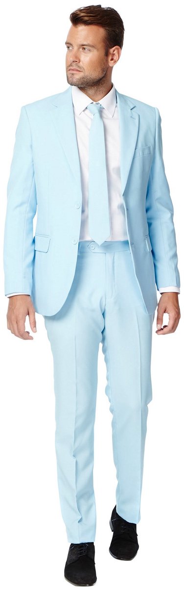 OppoSuits Cool Blue - Heren Pak - Carnavalskleding - Kostuum - Blauw - Feest - Maat 56