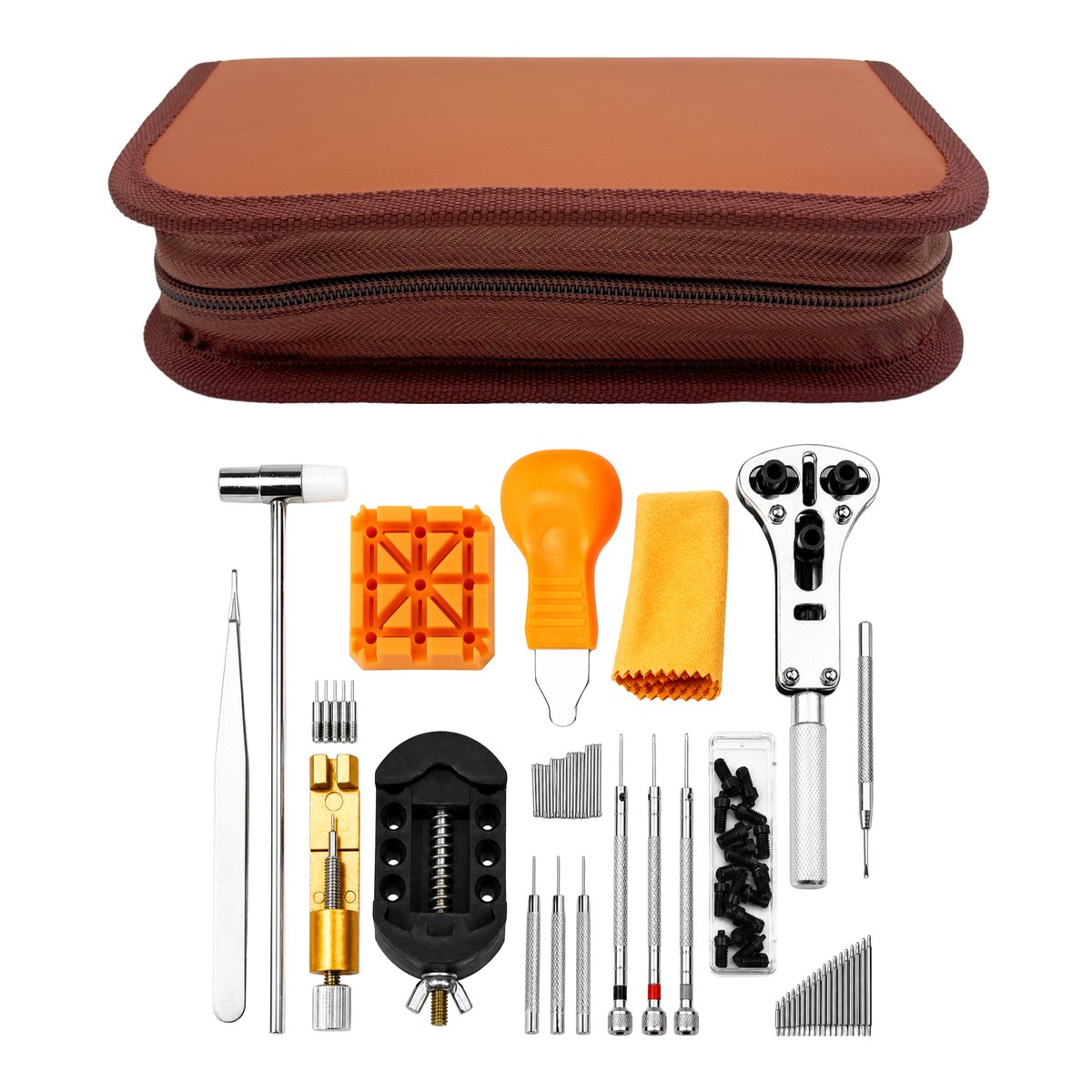 Purepeak 168-Delige Horloge Reparatie Set - Horloge Gereedschap - Horlogeband Inkorten - Horloge Opener & Schroevendraaierset - Horlogekast Opener