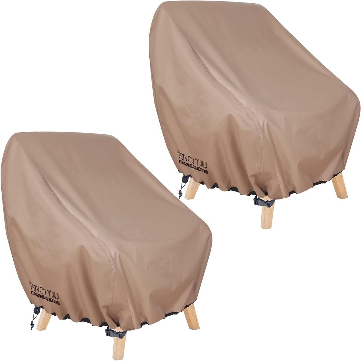 Afdekking Terrasstoelen - Stoelhoes Outdoor - Meubels Beschermen - Waterdicht Ademend - 2 stuks - Grijs