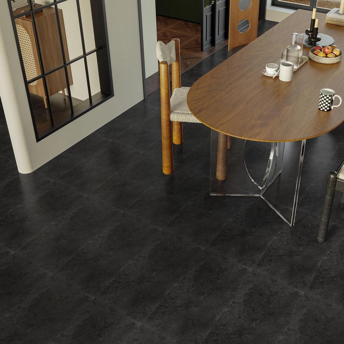Zelfklevende PVC vloer - Vinyl tegels Vloerbedekking - Keuken en Badkamer - Waterdicht Bet