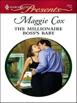 Boekomslag van Harlequin Presents: The Millionaire Boss's Baby met een koppel dat kust in een studeerkamer.