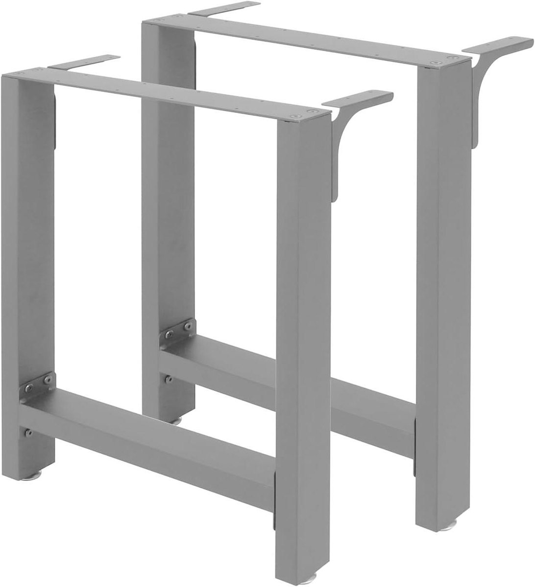 Tafelonderstel vierkant - Tafelpoten onderstel - Tafel maken - Poedergecoat staal - 640x240x400 mm - Grijs