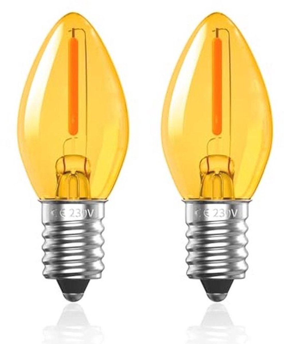 LED Vintage Gloeilamp E14 Warm Wit 0,5W - 2-Pack