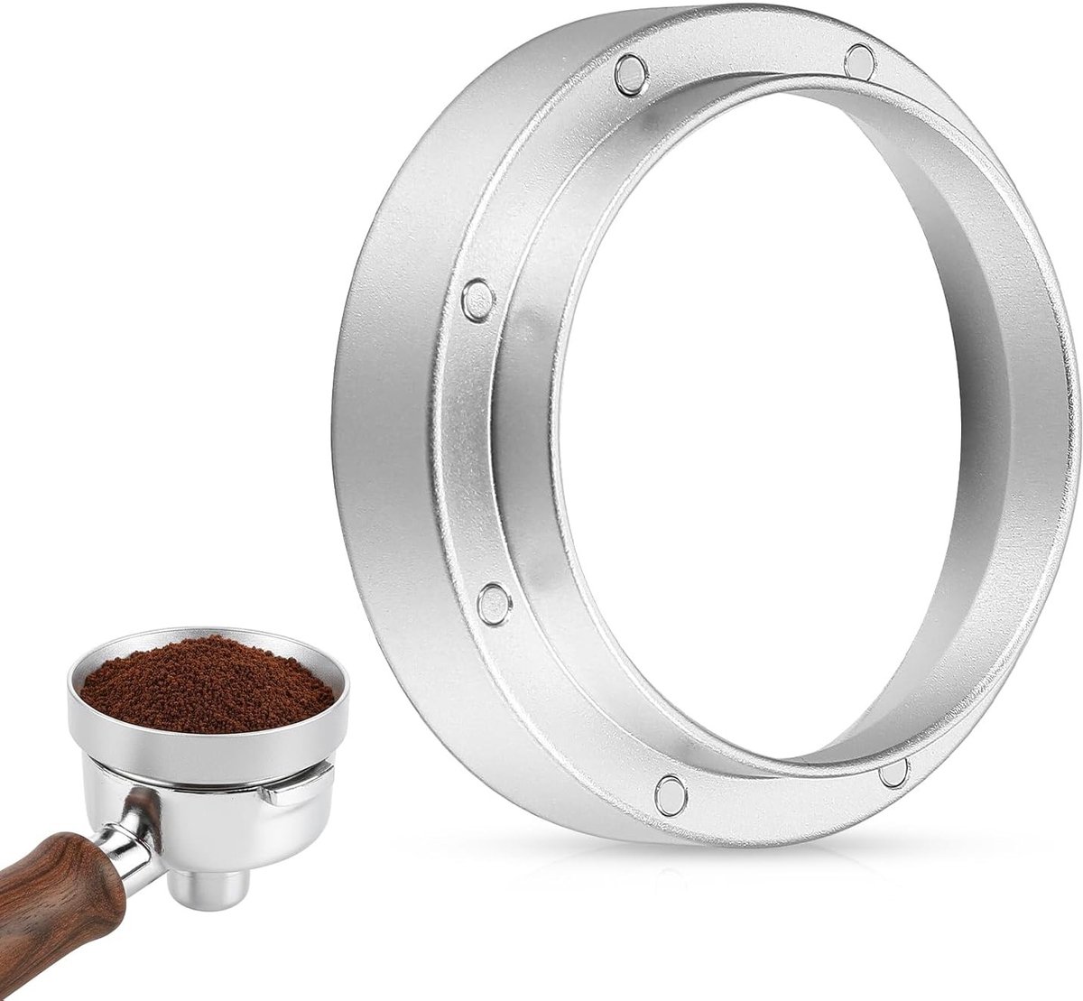 Magnetische Doseerring voor 54mm Espresso Filterhouder - Aluminium Koffie Dispenser en Vuilafscheider voor Barista's en Koffiemachines