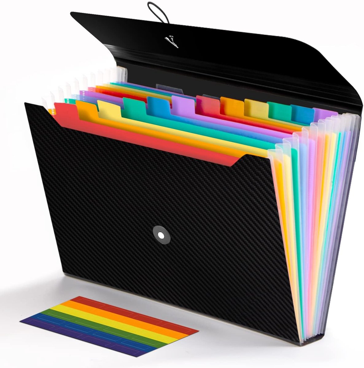Uitbreidbare Accordeonmap - 13 Vakken - A4 Formaat - 32x24 cm - Voor Documenten, Bonnen en Reis - Geschikt voor Kantoor, Thuis en School