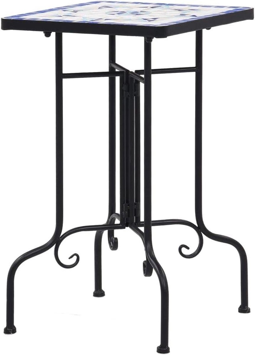 Mozaïek Bijzettafel - Tuin Tafel Keramiek - Tuinieren Buiten - Mozaïek Tafelblad - 35 x 35 x 56 cm