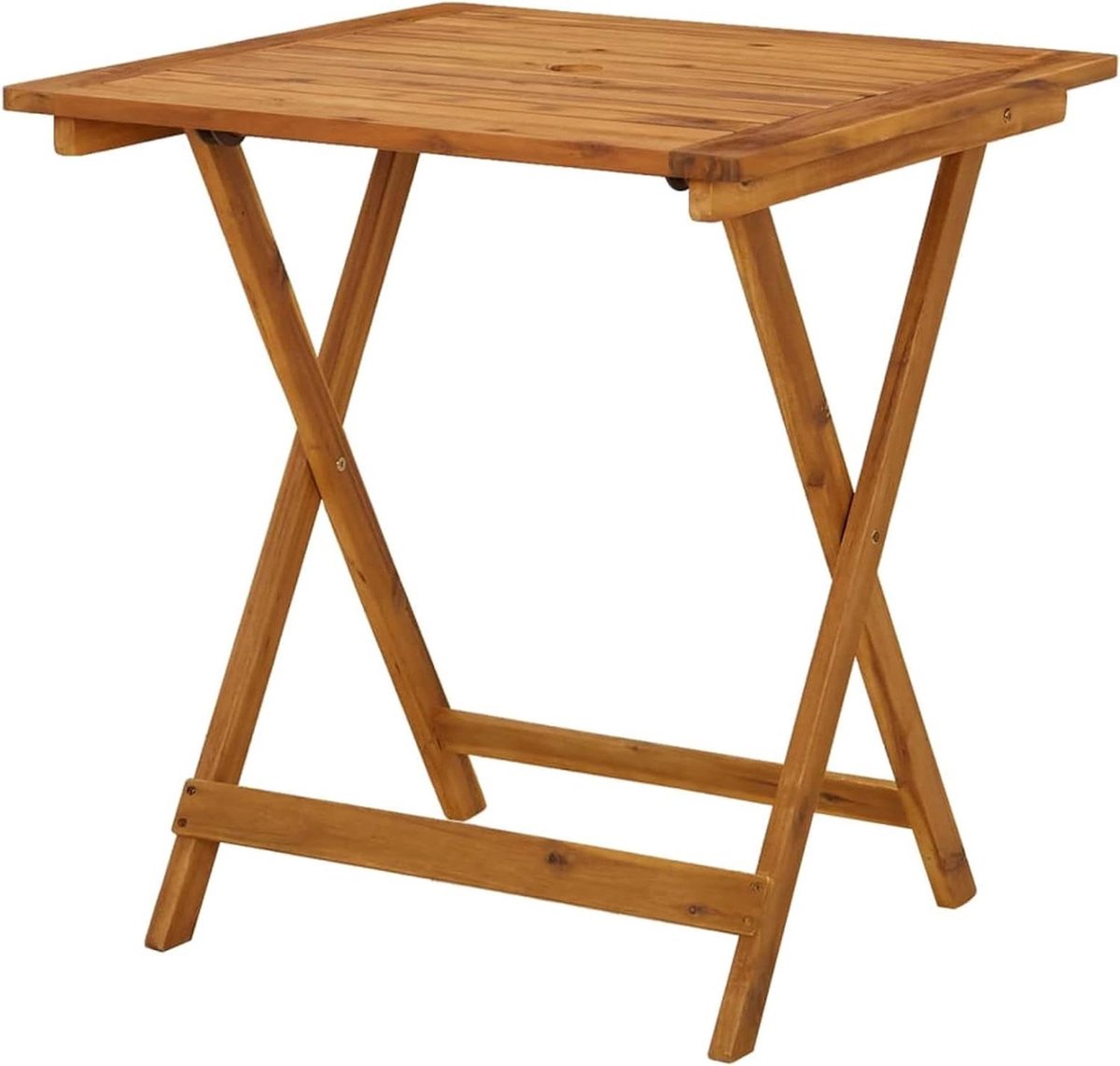 Opvouwbare tuintafel - Terrastafel Bistrotafel - Buiten eten - Massief acaciahout - 70x70x75 cm - Natuurlijk