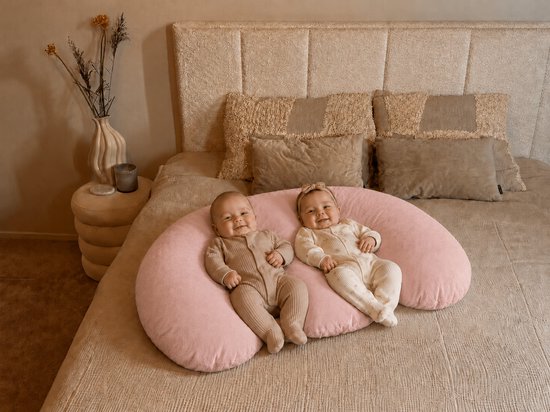 Tweeling voedingskussen met afneembare blush voedingskussenhoes — afbeelding 2