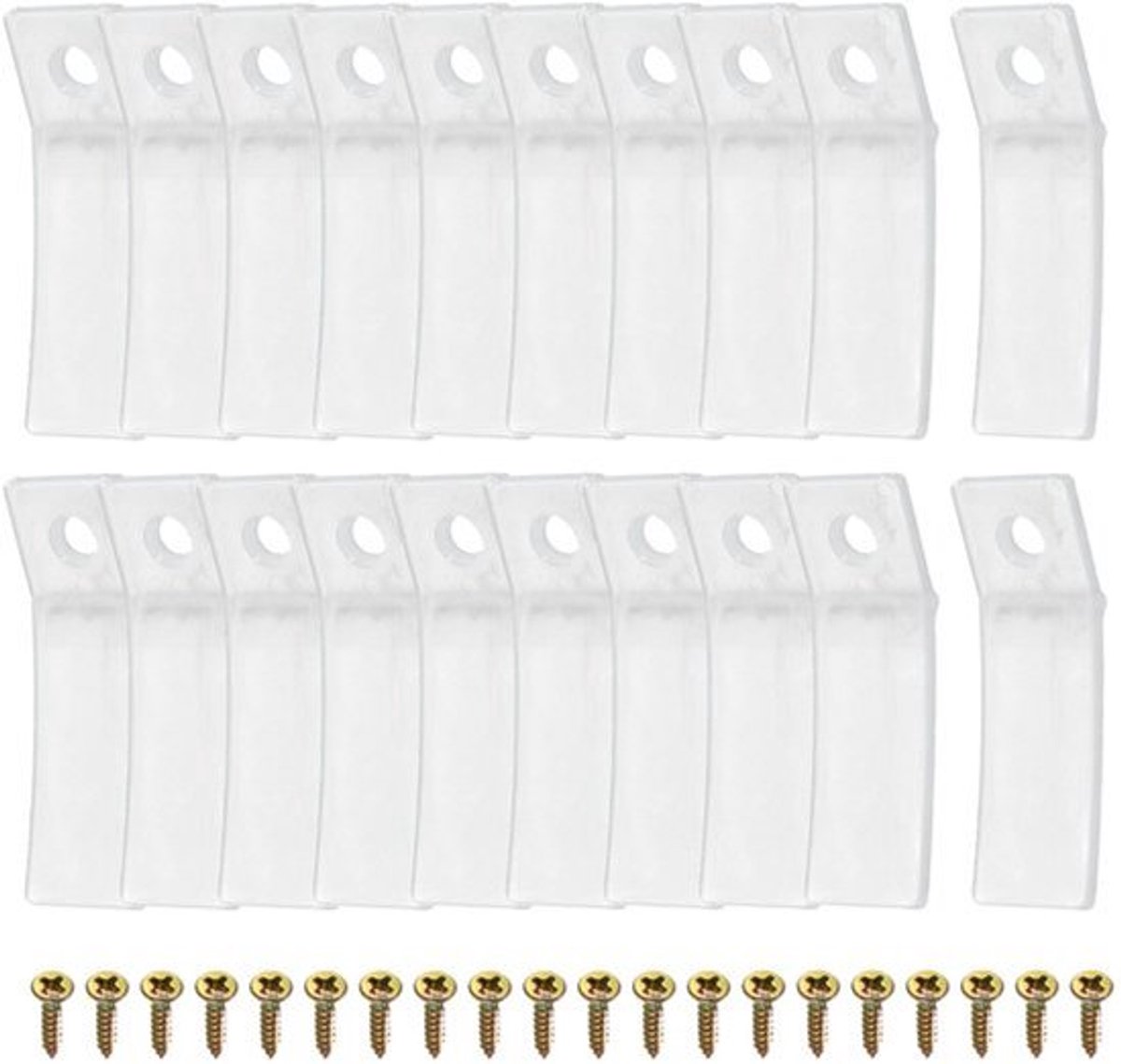 Lade Stopper 20 Stuks 50x16 mm - Kunststof Stoppers met Schroeven voor Meubel Reparatie