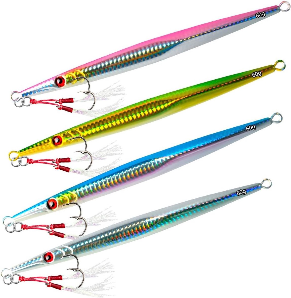 Diepe snel zinkende visaas, 4 stuks, 60g/80g/160g/200g, carbide spinner voor baars, makreel en jiggen