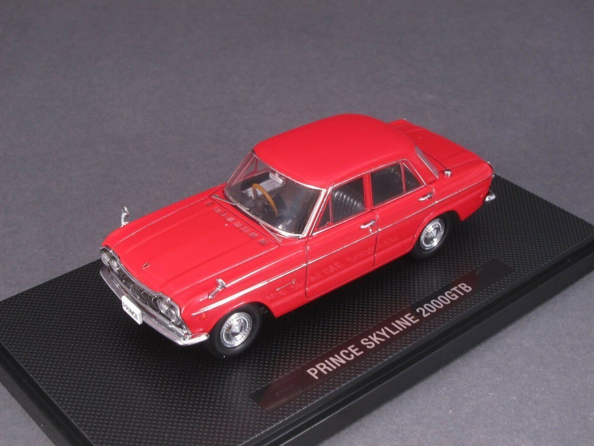 Modelauto Nissan Prince Skyline 2000 GTB 1965 red - Schaal 1:43