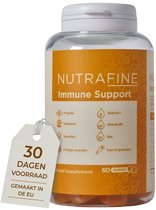 Nutrafine Immune Support fles met 60 gummies, met een kaartje '30 dagen voorraad'.