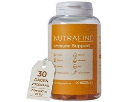 Nutrafine Immunity Boost – Multivitamine - Ondersteunt Immuunsysteem - Propolis, Echinacea, Rozenbottel, Vitamine D, B6 & Zink – 60 Gummies – Voor Kinderen & Volwassenen – Suikervrij met Sinaasappelsmaak