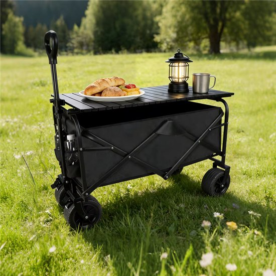 Strandwagen met Zandwielen, Remmen, Handgreep & Bekerhouders van Strandwagen. — afbeelding 5