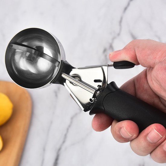 ijsschep, comfortabele antislip ijsschep voor ijsbollen, geschikt voor ijs, sorbets en desserts — afbeelding 3