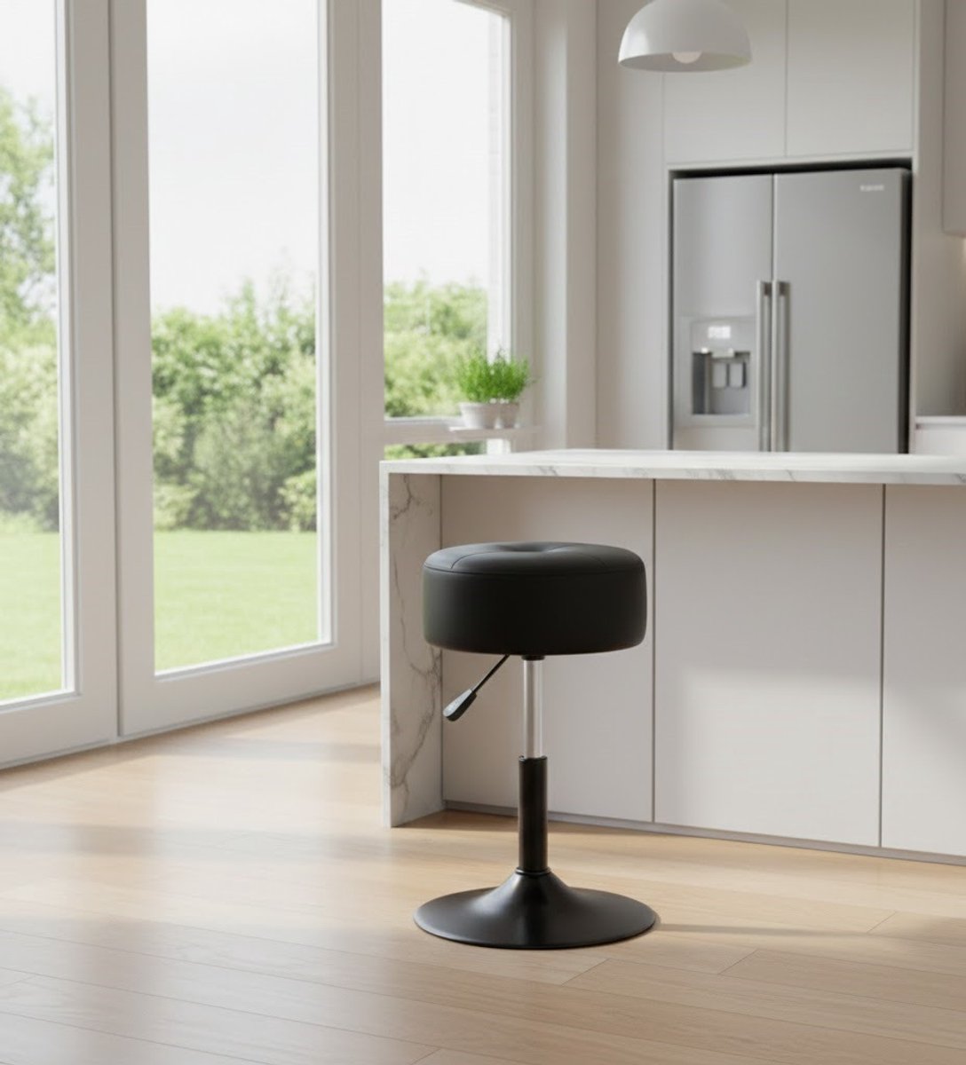 Kaptafel met LED Spiegel - Kruk - Wit - Novihome